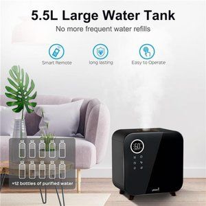 Top fill Humidifiers,5.5L Ultrasonic cool mist Humidifiers with Turbo Function